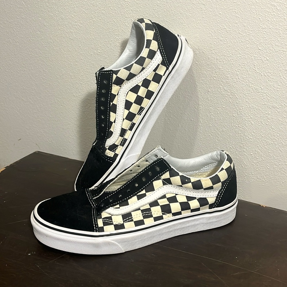 Checkered Old Skool Vans black/white/off-white